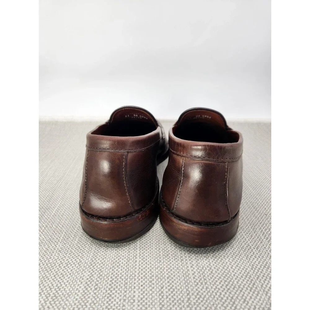 Allen Edmonds Patriot 11 3E Brown Leather Loafer Leather Dress Shoes Flaw EEE